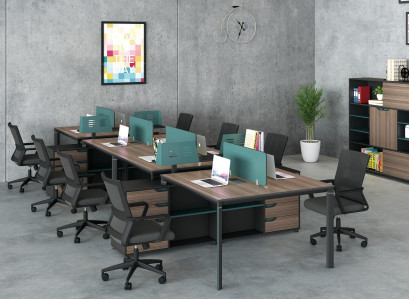 Office Furniture Furnishings Equipment Table Call Center 2 workstations